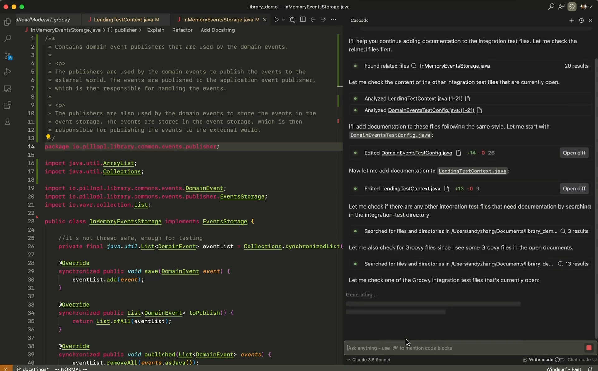 Tabbing video preview